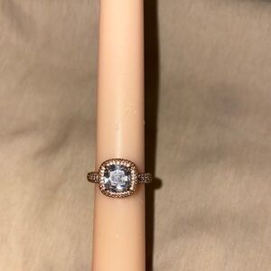 Gold and diamond CZ ring